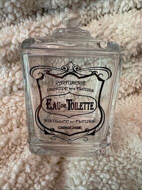 Bella Lux Perfumeries Eau de Toilette Decorative Apothecary Lidded Jar - Clear